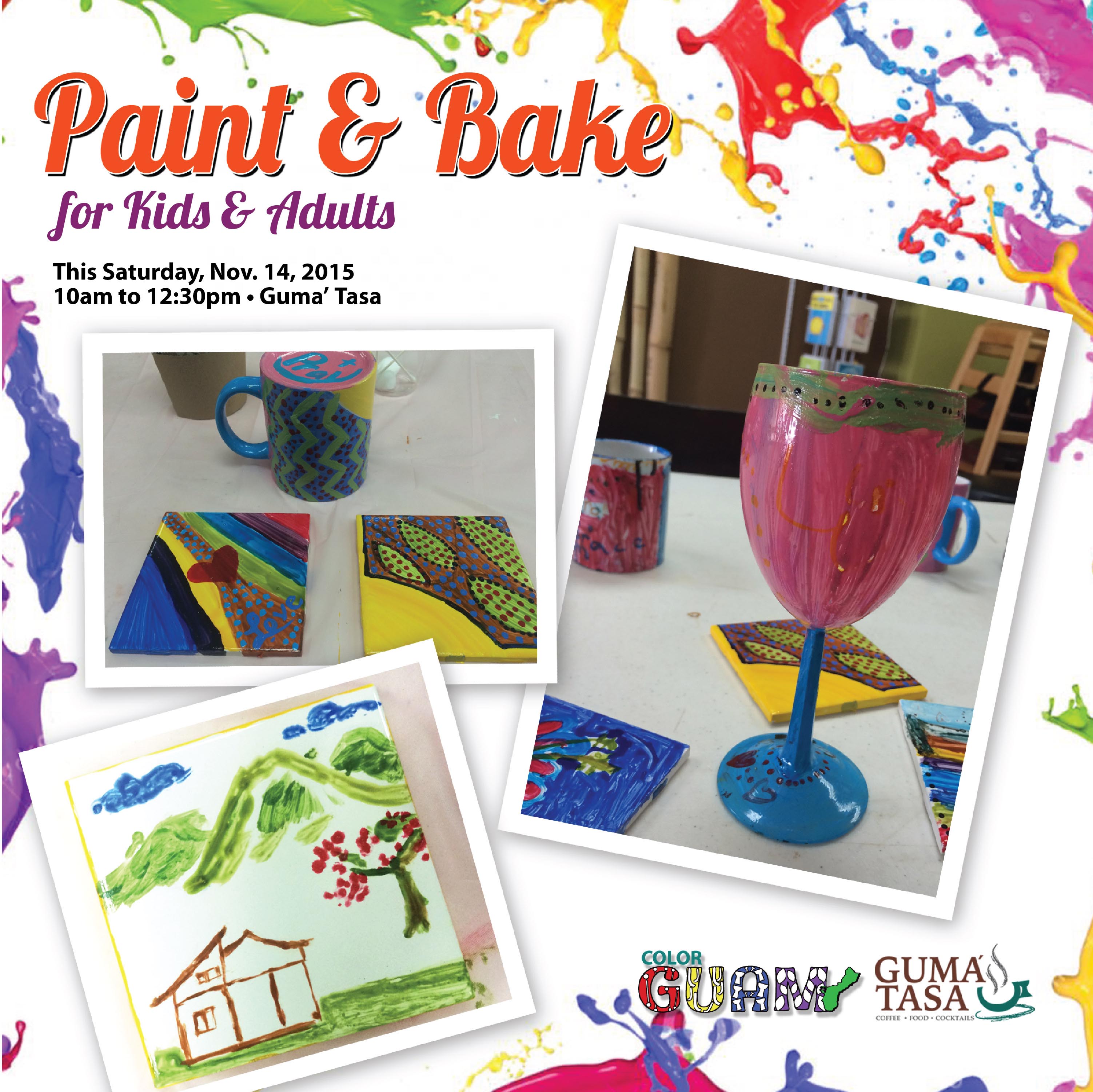 Paint & Bake, Saturday, Nov 14 at Guma’ Tasa Color Guam